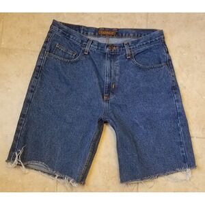 Savane Shorts Denim Cotton Jeans Cut Off Raw Hem Men size 32